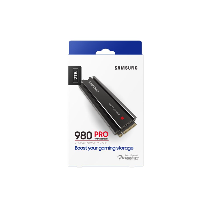 Samsung 980 Pro SSD - 1 تيرابايت - مزود بموزع للحرارة - M.2 2280 - PCIe 4.0