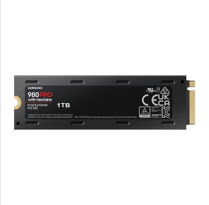Samsung 980 Pro SSD - 1TB - With heat spreader - M.2 2280 - PCIe 4.0