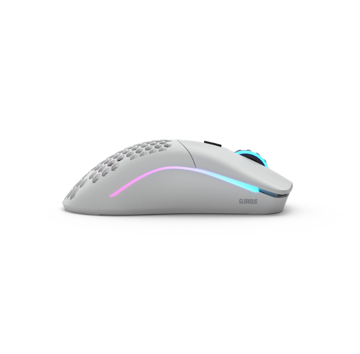 Glorious Model O- Wireless - Matte White - Gaming mouse - Optic - 6 buttons - White with RGB light