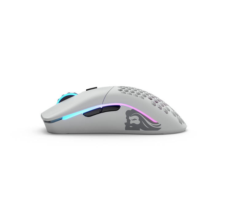 Glorious Model O- Wireless - Matte White - Gaming mouse - Optic - 6 buttons - White with RGB light