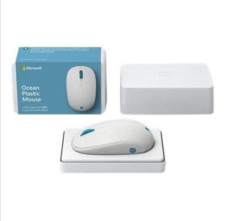 Microsoft Ocean Plastic Mouse - mouse - Bluetooth 5.0 LE - seashell - Mouse - Optic - 3 buttons - White