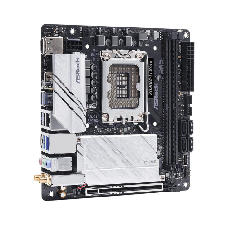 ASRock Z690M-ITX/ax Motherboard - Intel Z690 - Intel LGA1700 socket - DDR4 RAM - ATX