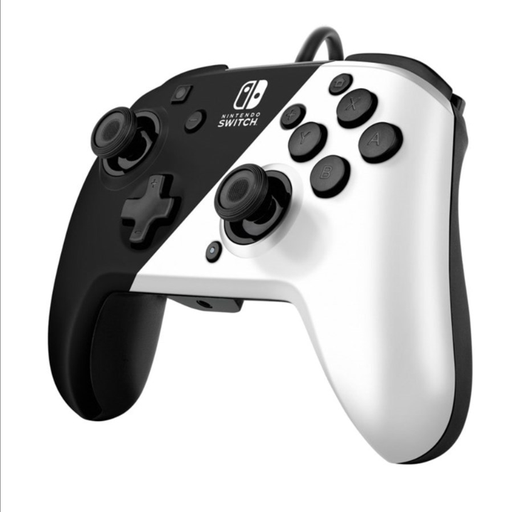 PDP Faceoff Deluxe+ Audio Wired Controller - Black/White - Gamepad - Nintendo Switch