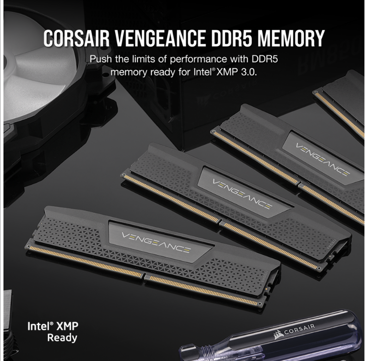 Corsair Vengeance DDR5-4800 - 32GB - CL40 - Dual Channel (2 pcs) - Intel XMP - Black