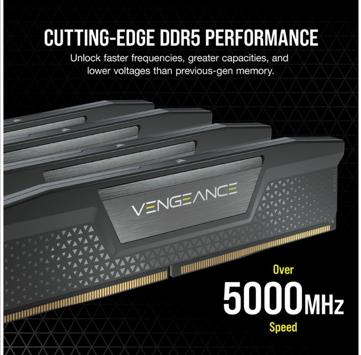 Corsair Vengeance DDR5-4800 - 32GB - CL40 - Dual Channel (2 pcs) - Intel XMP - Black