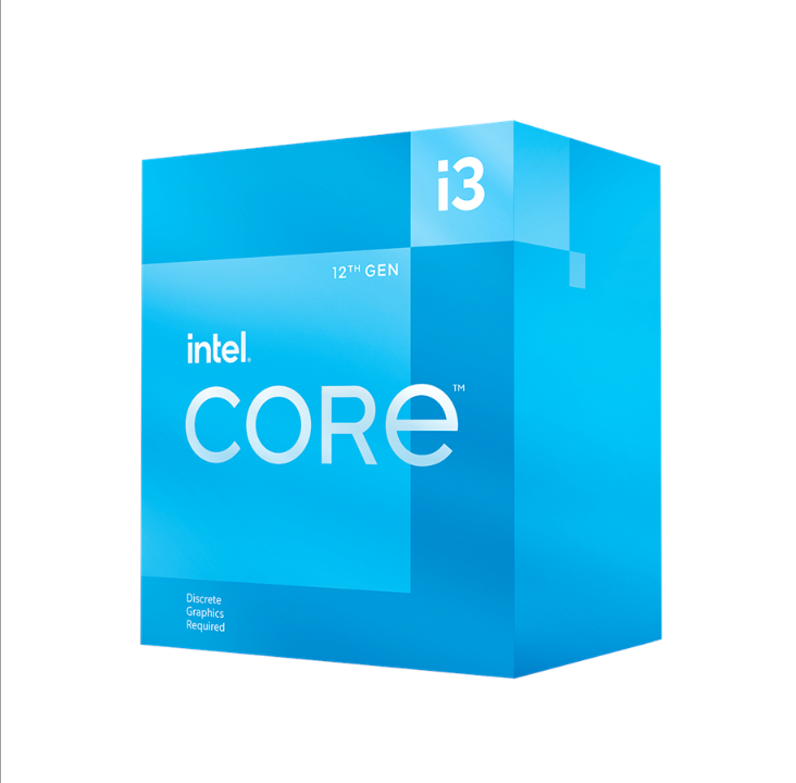 Intel Core i3-12100F Alder Lake CPU - 4 cores - 3.3 GHz - Intel LGA1700 - Intel Boxed (with cooler)