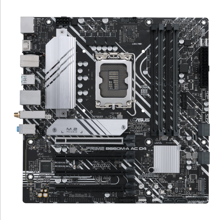 ASUS PRIME B660M-A WIFI D4 Motherboard - Intel B660 - Intel LGA1700 socket - DDR4 RAM - Micro-ATX