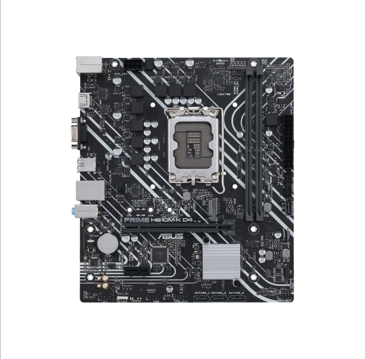 ASUS PRIME H610M-K D4 Motherboard - Intel H610 - Intel LGA1700 socket - DDR4 RAM - Micro-ATX