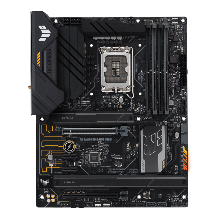 ASUS TUF GAMING B660-PLUS WIFI D4 Motherboard - Intel B660 - Intel LGA1700 socket - DDR4 RAM - ATX