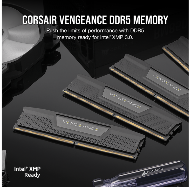 Corsair Vengeance DDR5-5200 - 32GB - CL40 - Dual Channel (2 pcs) - Intel XMP - Black