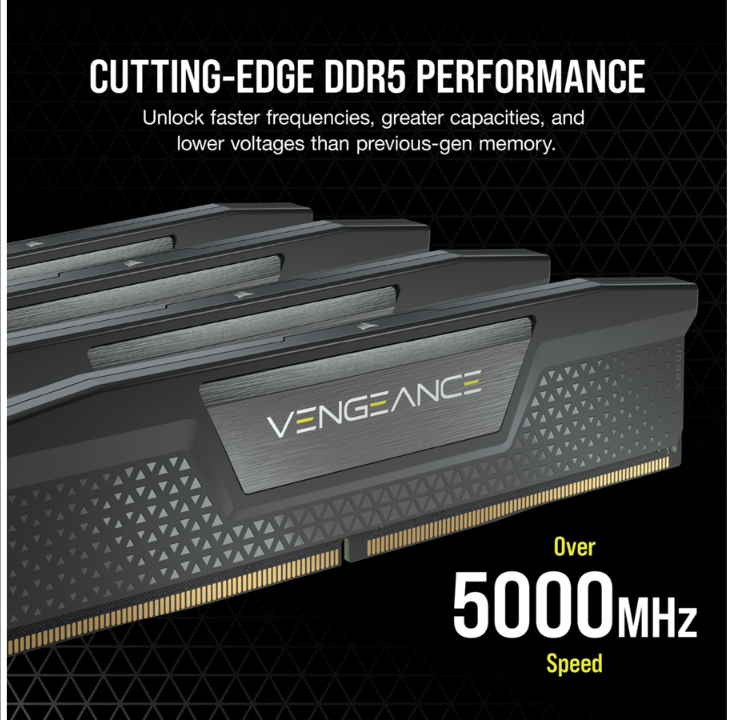 Corsair Vengeance DDR5-5200 - 32GB - CL40 - Dual Channel (2 pcs) - Intel XMP - Black