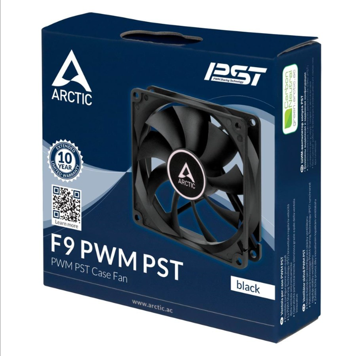 Arctic F9 PWM PST - Chassis fan - 92mm - Black - 24 dBA