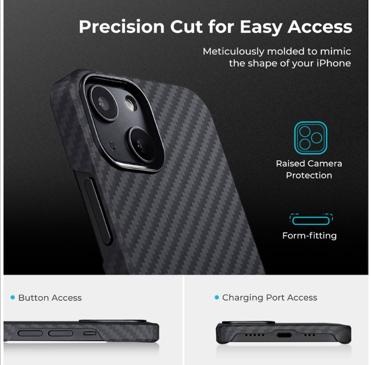 PITAKA Apple iPhone13 MagEZ Case 2 - Black/Grey Twill