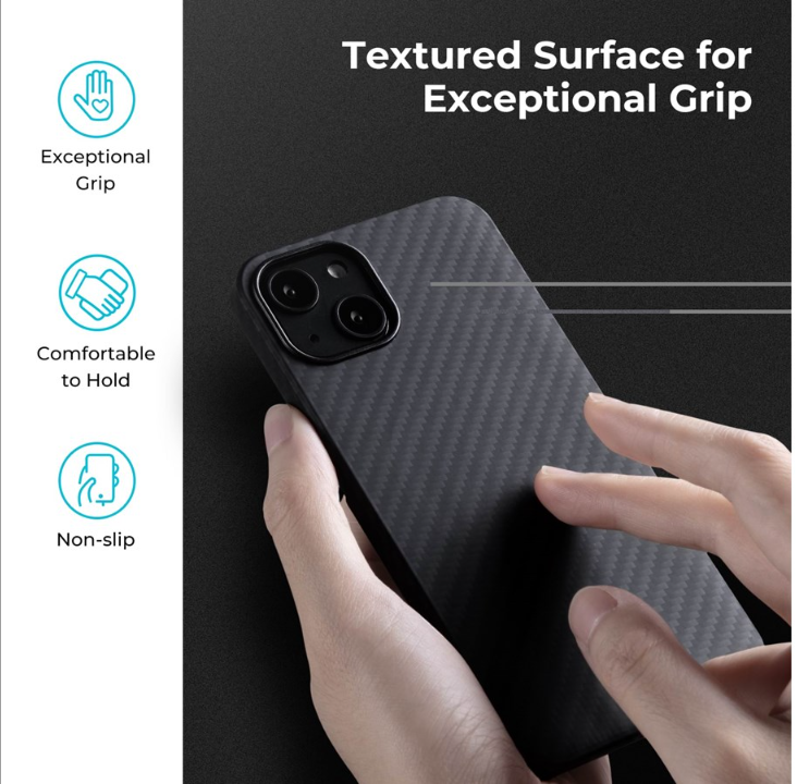 PITAKA Apple iPhone13 MagEZ Case 2 - Black/Grey Twill