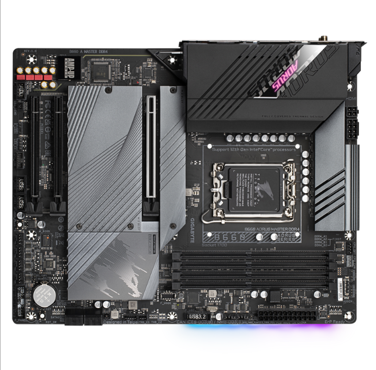 GIGABYTE B660 AORUS MASTER DDR4 Motherboard - Intel B660 - Intel LGA1700 socket - DDR4 RAM - ATX