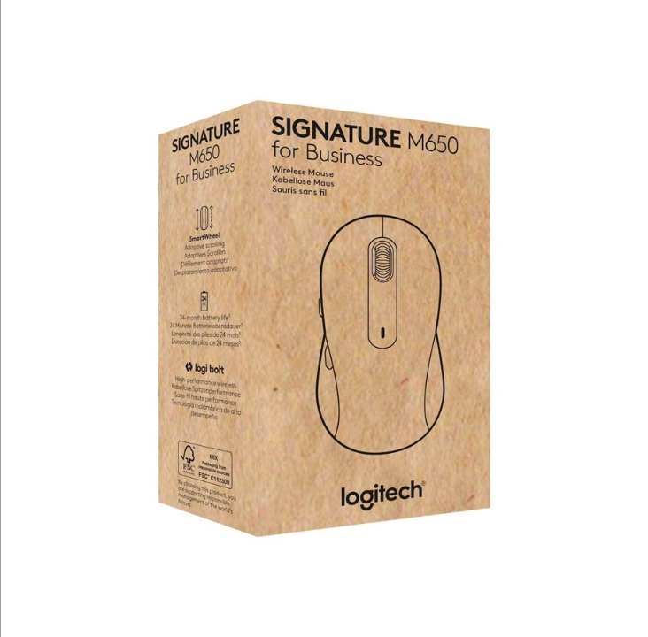 Logitech Signature M650 for Business - Mouse - White