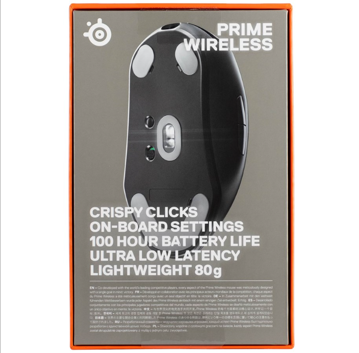 SteelSeries Prime Wireless - Mouse - Optic - 6 buttons - Black