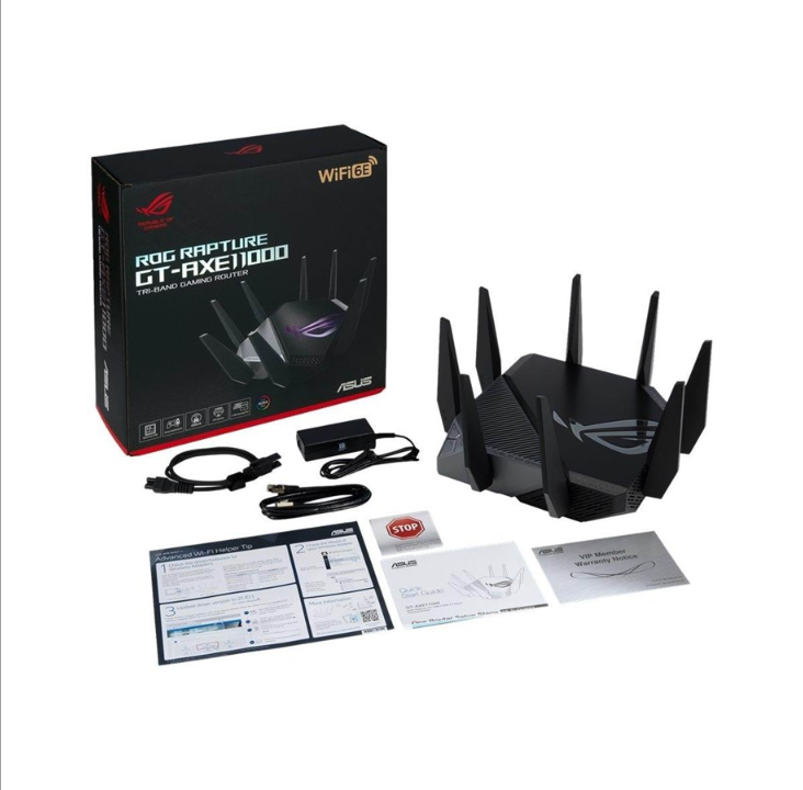 ASUS ROG Rapture GT-AXE11000 Tri-band WiFi 6E (802.11ax) gaming router - Wireless router Wi-Fi 6