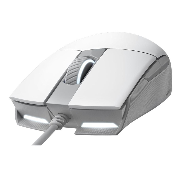 ASUS ROG Strix Impact II Moonlight White - Gaming mouse - Optic - 5 buttons - White with green light