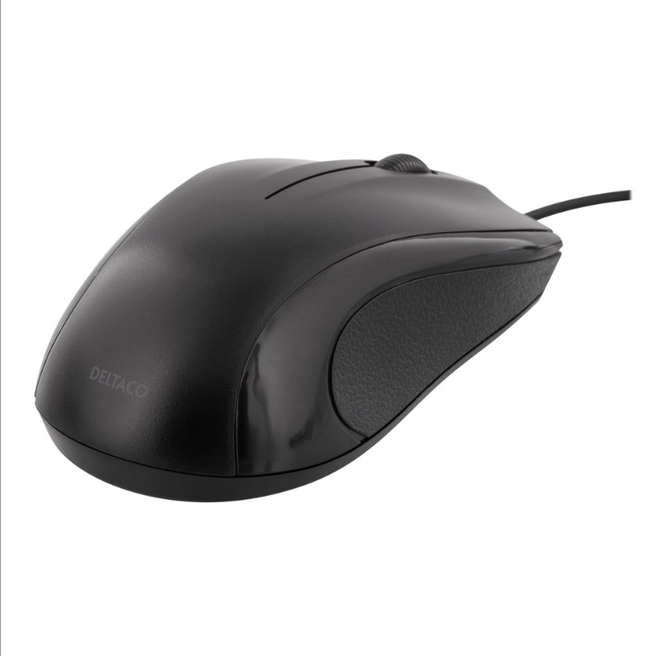 Deltaco Wired Optical Mouse 3 buttons with scroll - Mouse - Optic - 3 buttons - Black