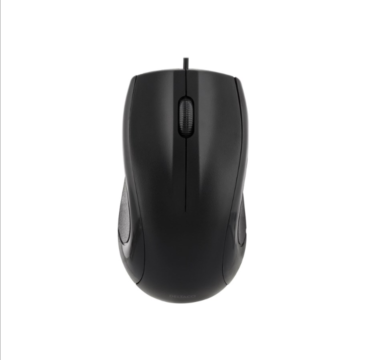 Deltaco Wired Optical Mouse 3 buttons with scroll - Mouse - Optic - 3 buttons - Black