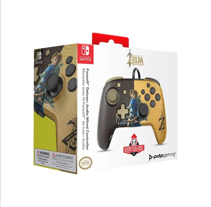 PDP Faceoff Deluxe+ Audio Wired Controller: Hyrule Hero Link - Gamepad - Nintendo Switch