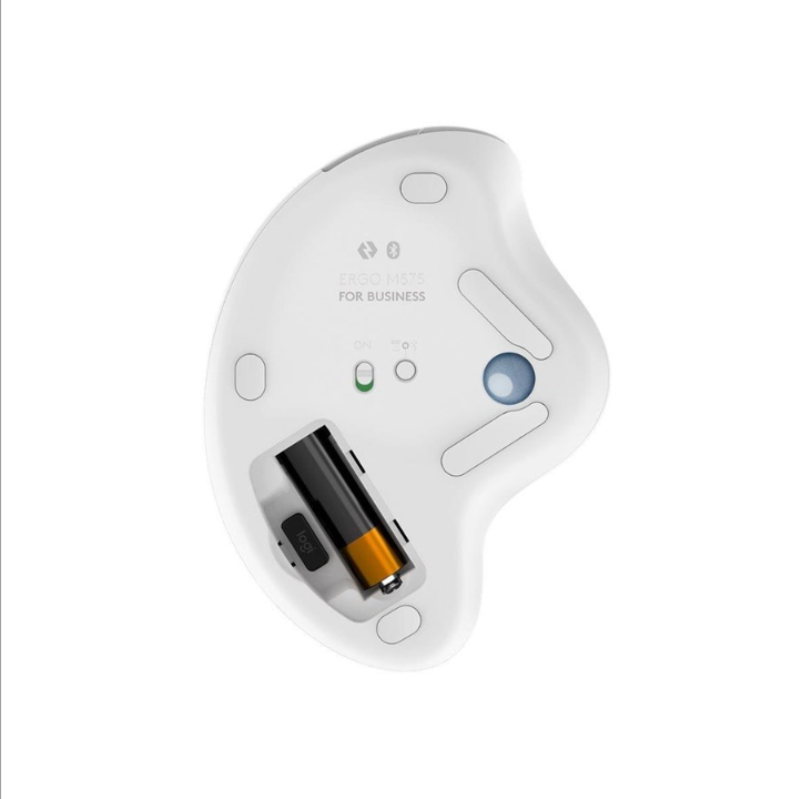 Logitech ERGO M575 for Business - trackball - Bluetooth - off-white - Trackball - Optic - 5 buttons - White