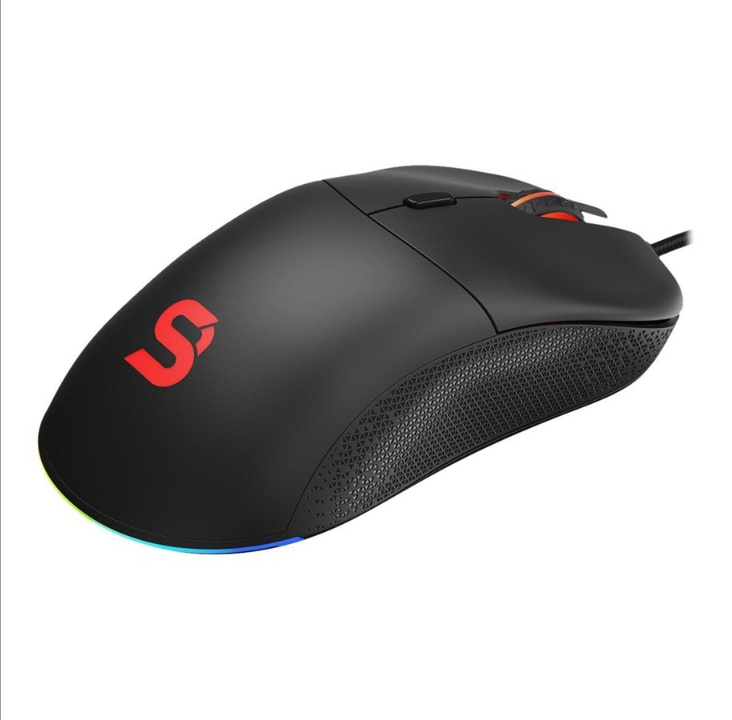 SPC Gear GEM Plus - Mouse - Optic - 6 buttons - Black