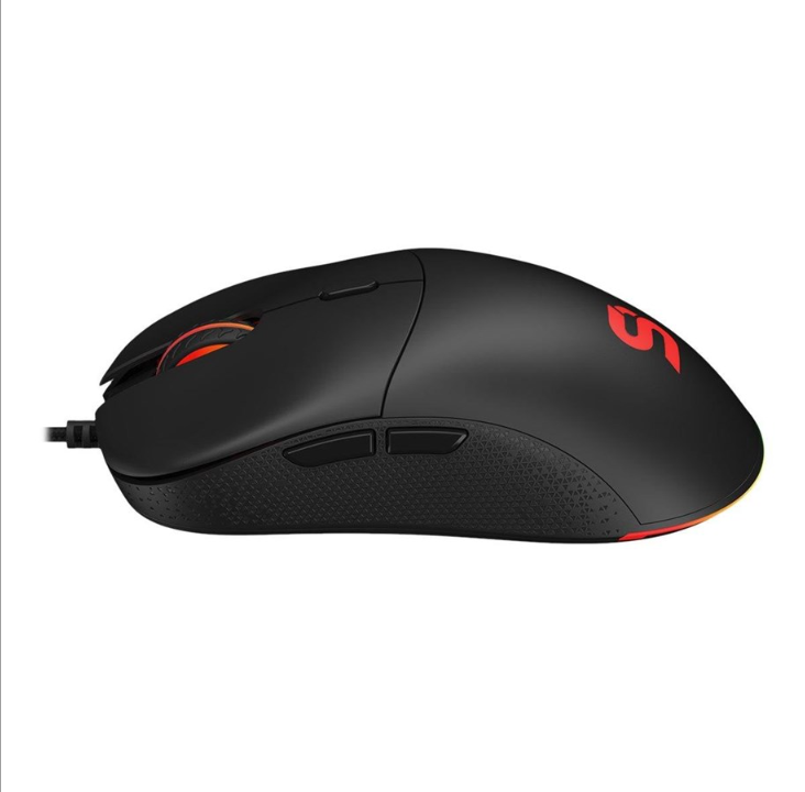 SPC Gear GEM Plus - Mouse - Optic - 6 buttons - Black