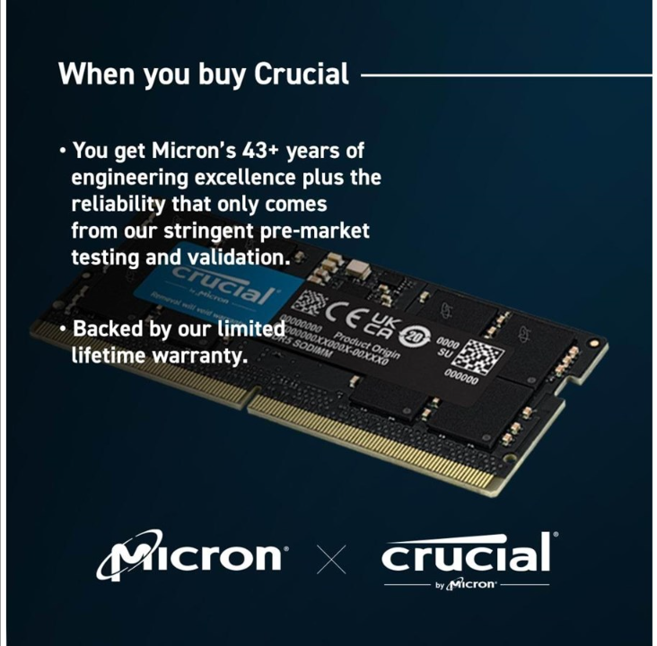 Crucial DDR5-4800 SODIMM C40 SC - 32GB