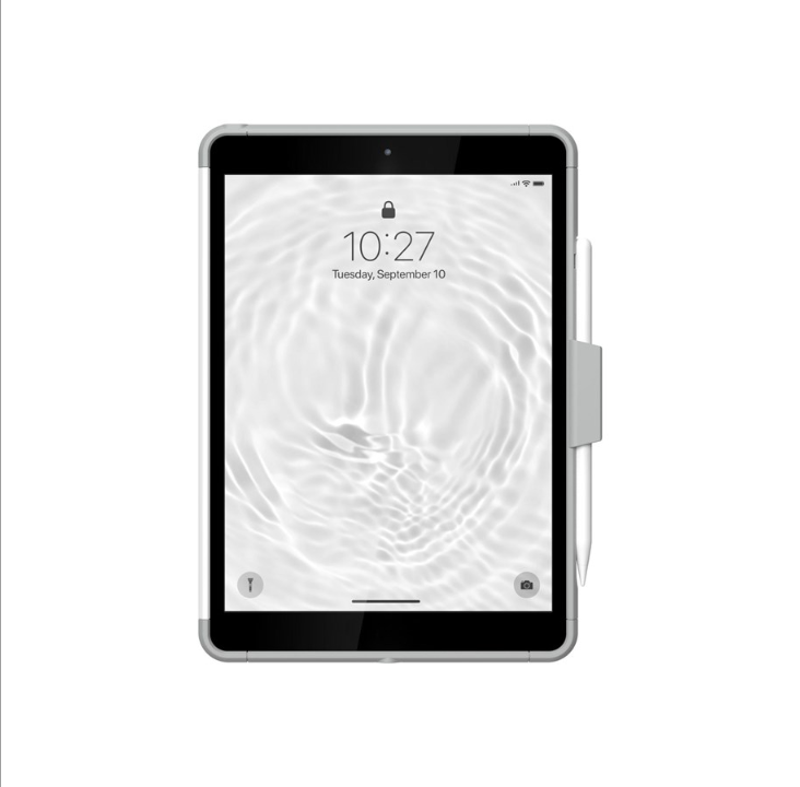 حافظة UAG متينة لجهاز iPad مقاس 10.2 بوصة (9/8 الجيل 2021/2020) مع نظام HS - أبيض/رمادي