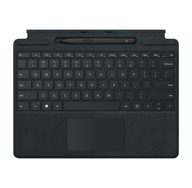 Microsoft Surface Pro Signature Keyboard - keyboard - with touchpad accelerometer Surface Slim Pen 2 storage and charging tray - Keyboard - Black