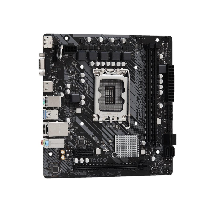 ASRock H610M-HDV - motherboard - micro ATX - LGA1700 Socket - H610 Motherboard - Intel H610 - Intel LGA1700 socket - DDR4 RAM - Micro-ATX