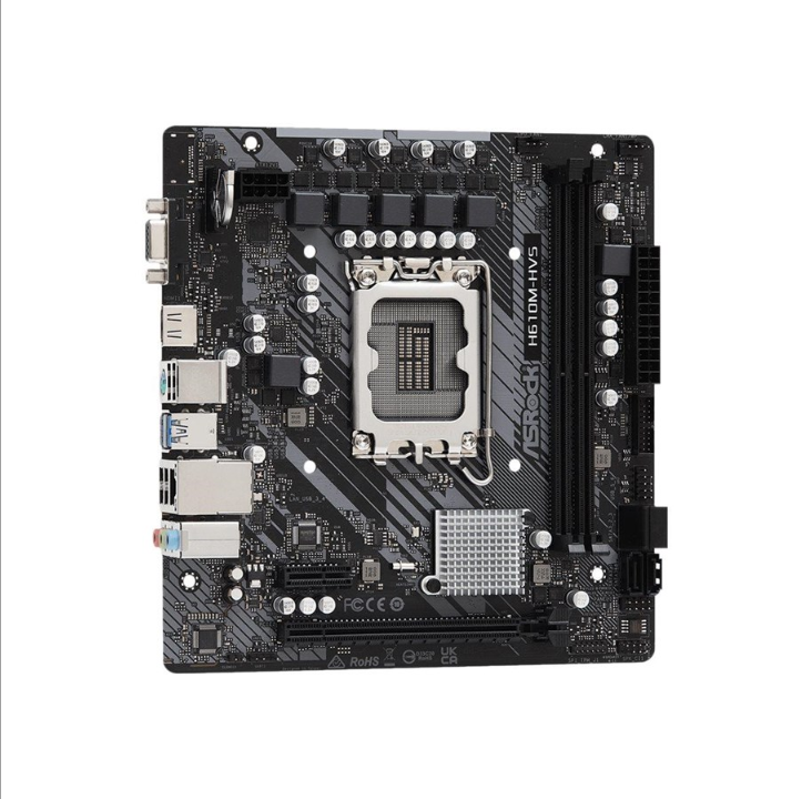 ASRock H610M-HVS Motherboard - Intel H610 - Intel LGA1700 socket - DDR4 RAM - Micro-ATX