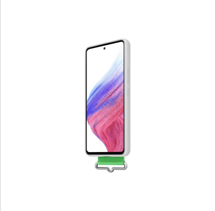 Samsung Galaxy A53 (5G) Silicone Cover with Strap - White