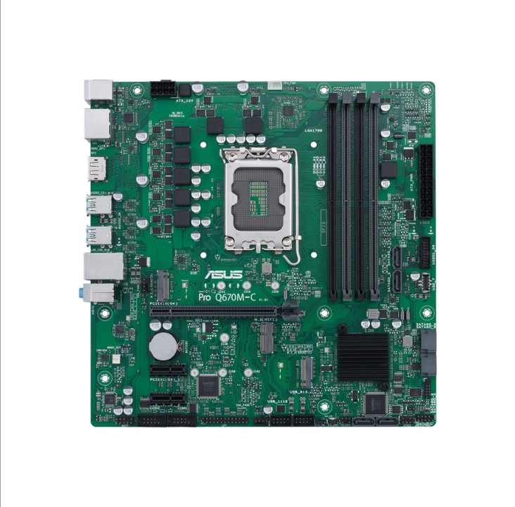 华硕 Pro Q670M-C-CSM 主板 - Intel Q670 - Intel LGA1700 插槽 - DDR5 RAM - Micro-ATX