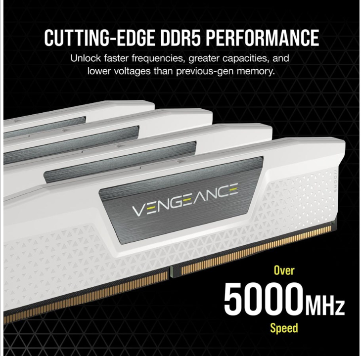 Corsair Vengeance DDR5-5200 - 32GB - CL40 - Dual Channel (2 pcs) - Intel XMP - White