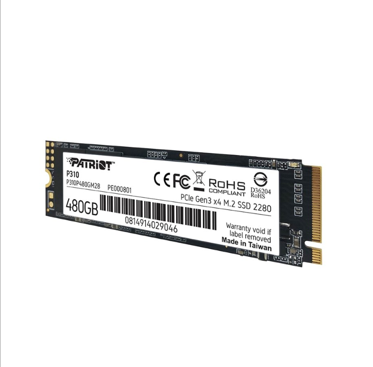 Patriot P310 SSD - 480GB - PCIe 3.0 - M.2 2280