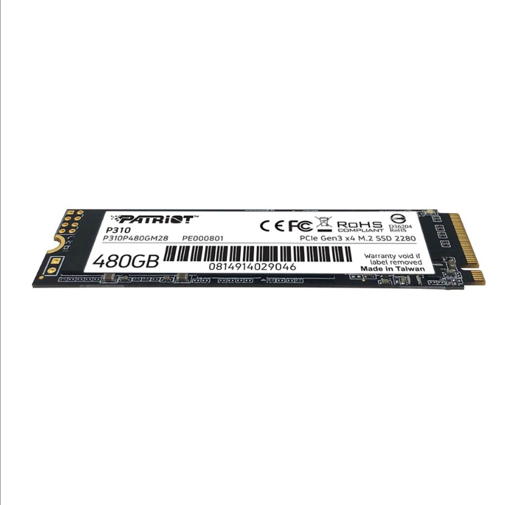 Patriot P310 SSD - 480GB - PCIe 3.0 - M.2 2280