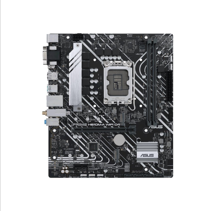 ASUS PRIME H610M-A WIFI D4 Motherboard - Intel H610 - Intel LGA1700 socket - DDR4 RAM - Micro-ATX