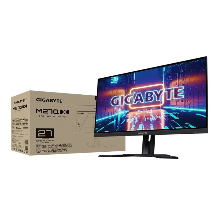 27" GIGABYTE M27Q X - 2560x1440 (QHD) - 240Hz - SS IPS - 18W USB-C HUB - 1 ms - Screen