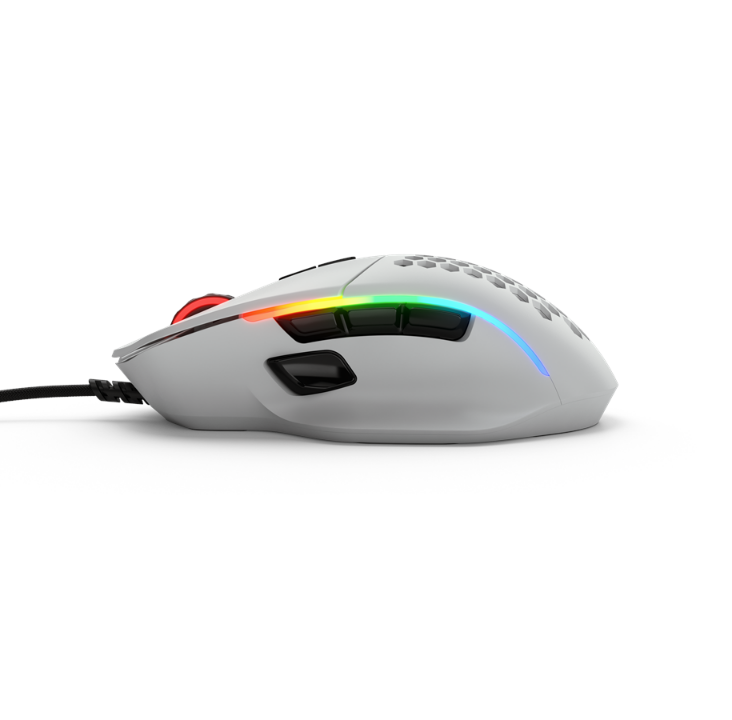 Glorious Model I - White - Gaming mouse - Optic - 9 buttons - White with RGB light