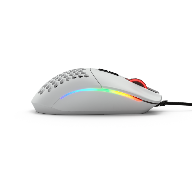 Glorious Model I - White - Gaming mouse - Optic - 9 buttons - White with RGB light