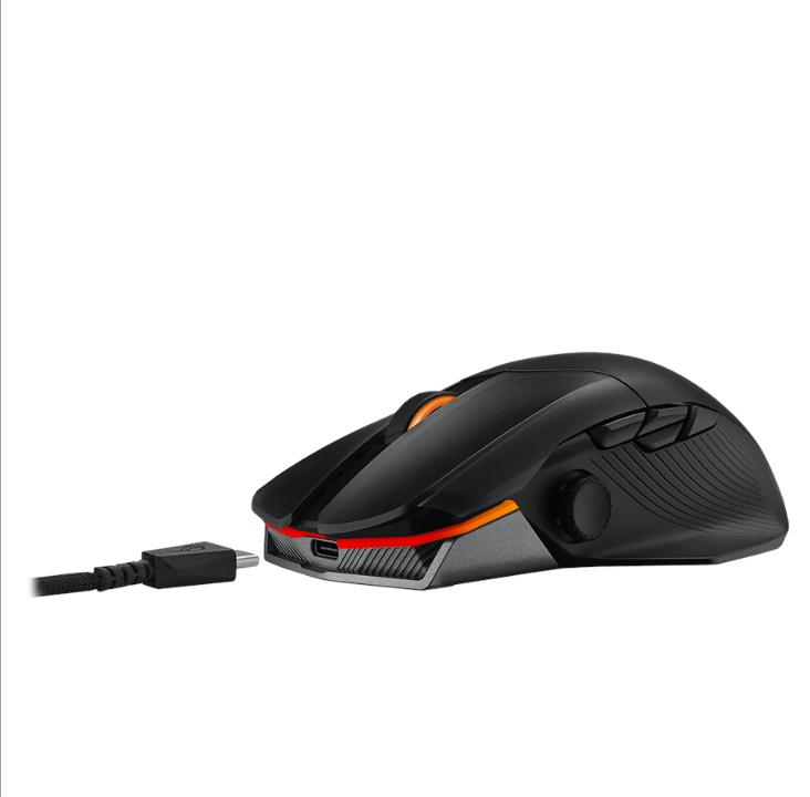 ASUS ROG Chakram X - Gaming mouse - Optic - 11 buttons - Black with RGB light