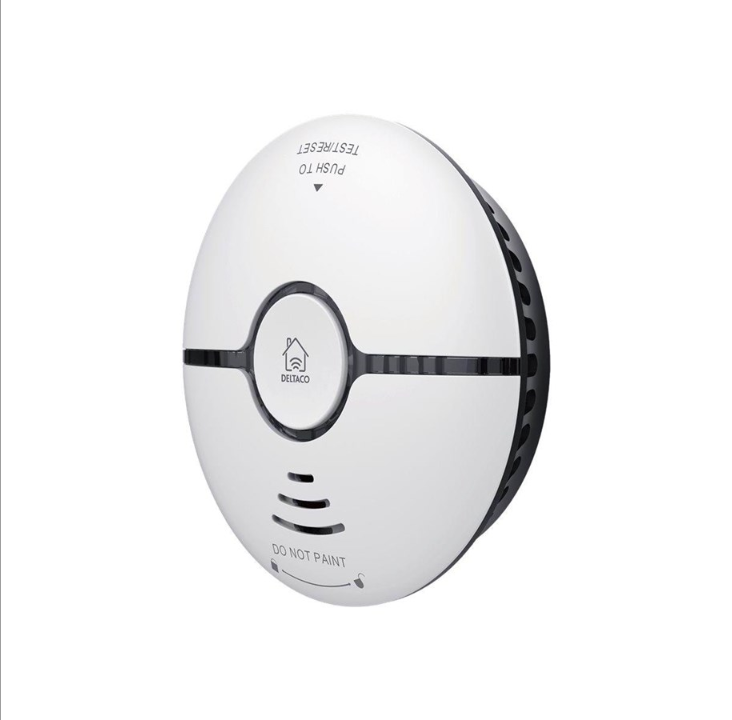 Deltaco SMART HOME Wifi optical smoke detector sound & light white