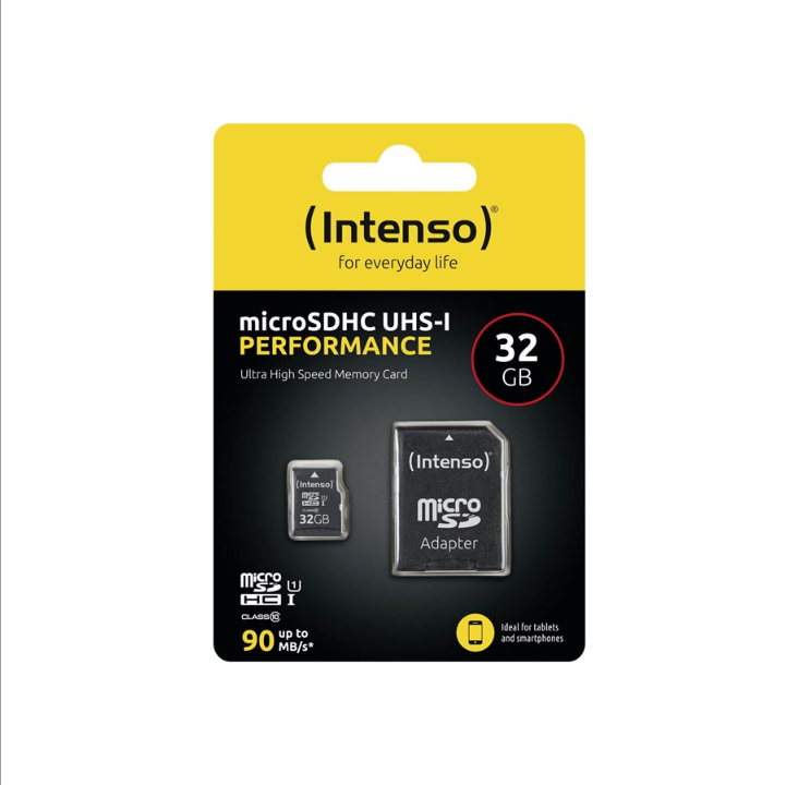 Intenso - flash memory card - 32 GB - microSDHC UHS-I