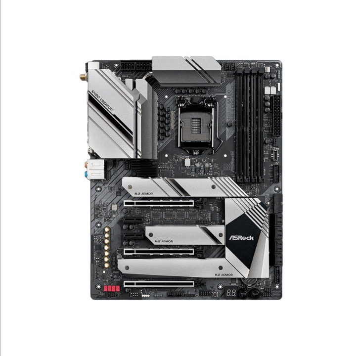 ASRock W480 Creator - اللوحة الأم - ATX - مقبس LGA1200 - اللوحة الأم W480 - Intel W480 - مقبس Intel LGA1200 - ذاكرة الوصول العشوائي DDR4 - ATX