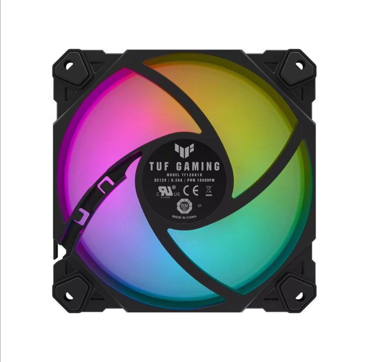 ASUS TUF GAMING TF120 ARGB 3IN1 - Chassis fan - 120mm - Black with RGB LED - 29 dBA