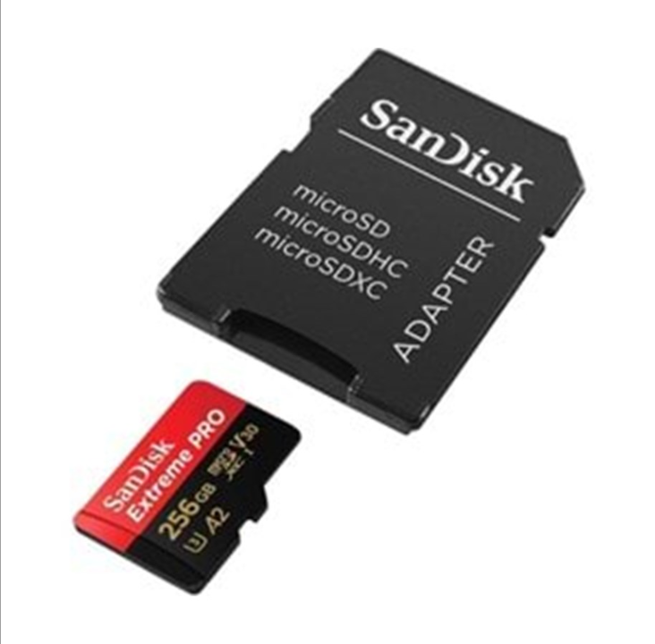 SanDisk Extreme Pro microSD/SD - 200MB/s - 256GB