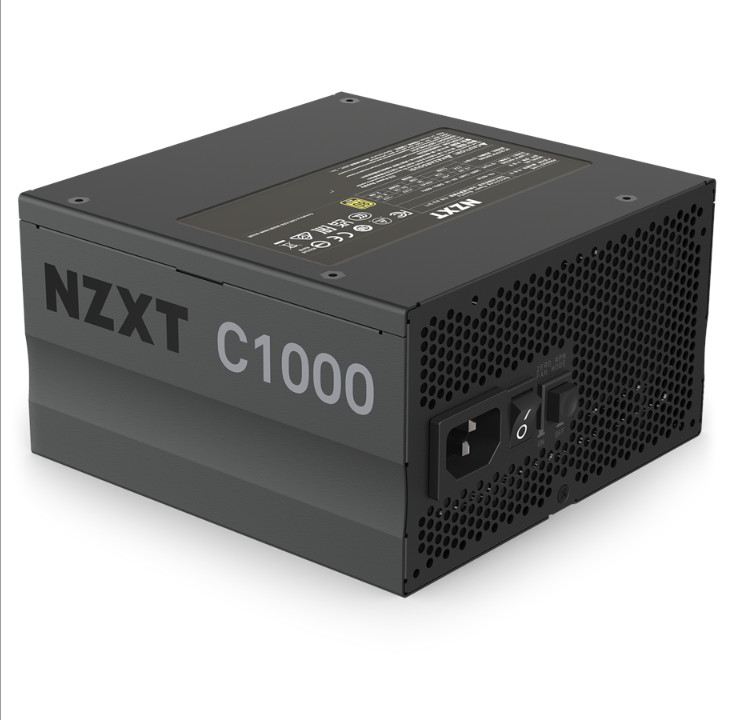 NZXT C 系列金牌 C1000 电源 - 1000 瓦 - 135 毫米 - 80 Plus 金牌证书